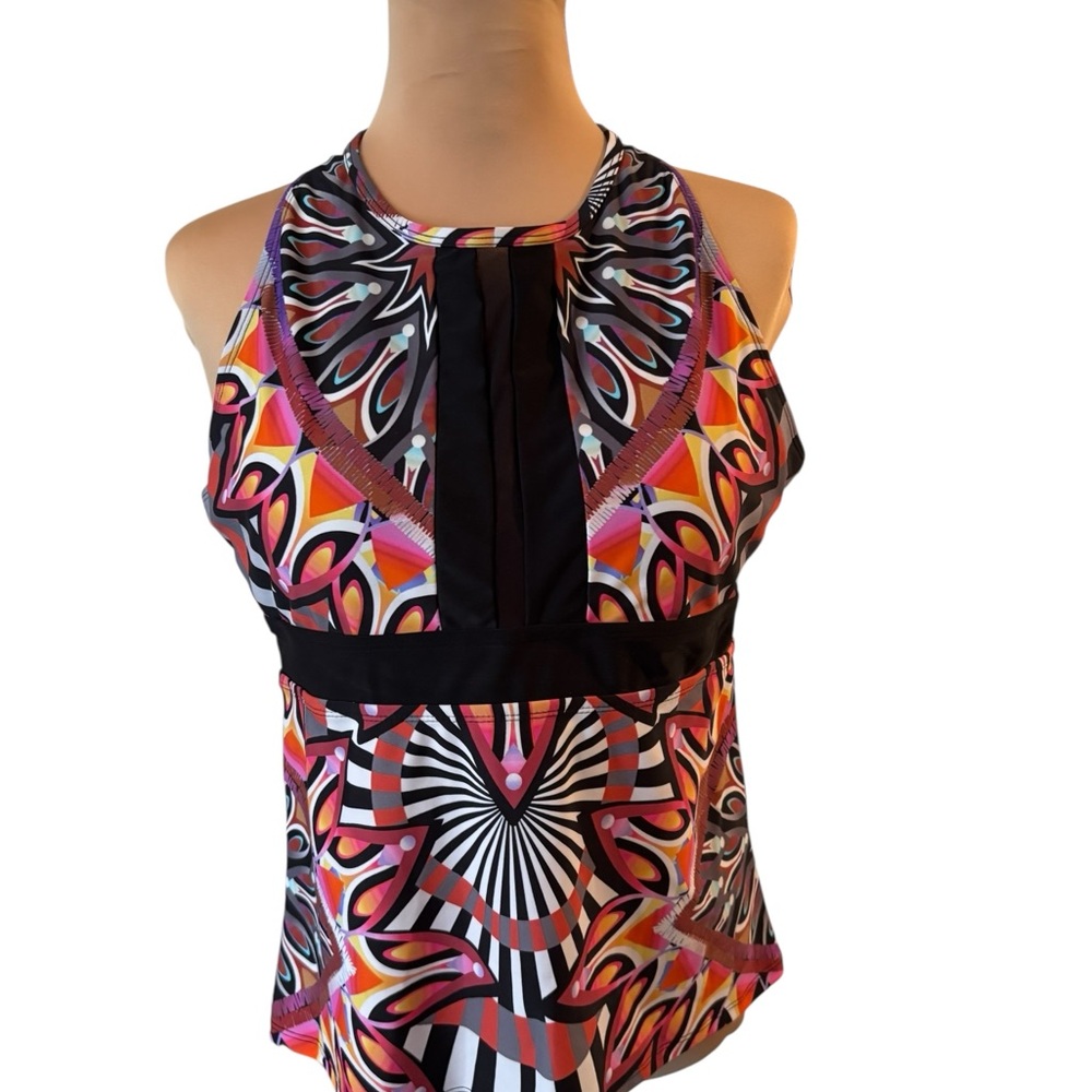Mazu Swim Tankini Top Multicolor Size 18W
